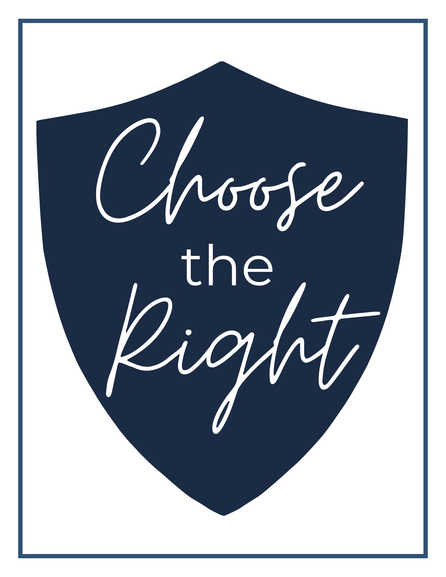 Baptism printable — Choose the Right